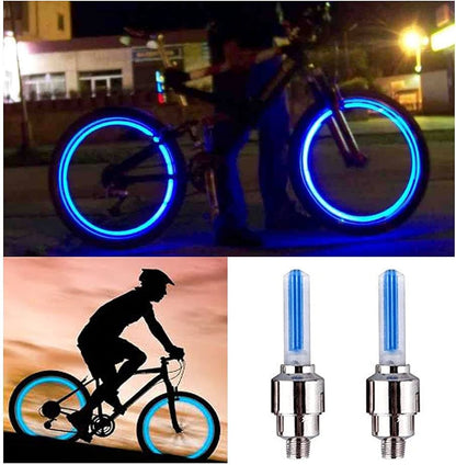 2PCS Luminous Tire Valve Caps Fluorescent Night Glow Valve Stem Covers for Car, Motorcycle, Bike Wheels