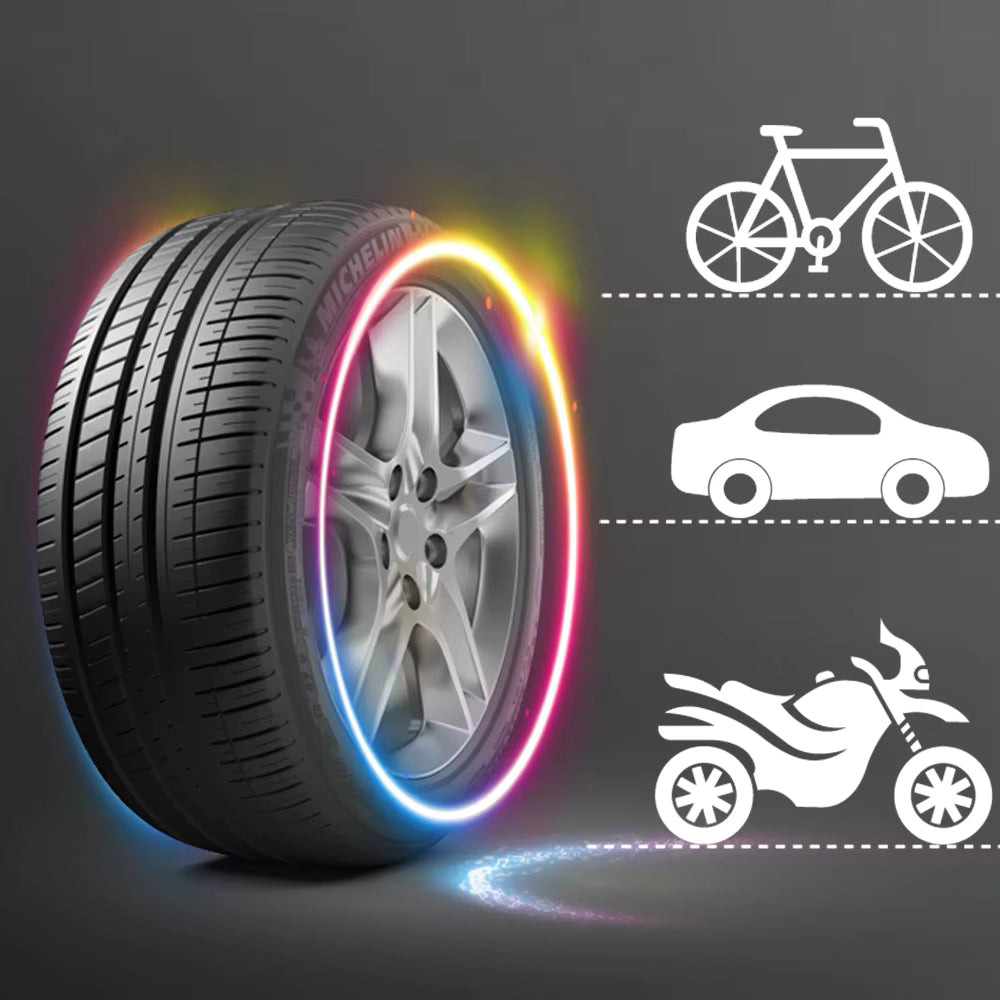 2PCS Luminous Tire Valve Caps Fluorescent Night Glow Valve Stem Covers for Car, Motorcycle, Bike Wheels